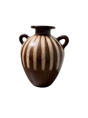 VTG Jose Sosa Signed Handmade 2001 Chulucanas Pottery Jug Vase 7" X 8.25"